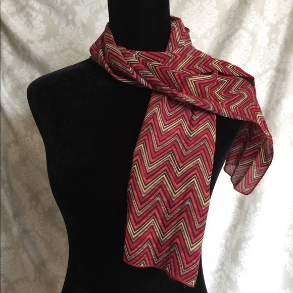Geometric silk scarf
